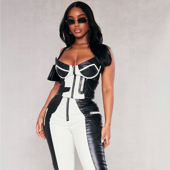 Black & white Faux Leather Set - Picture 1 of 1
